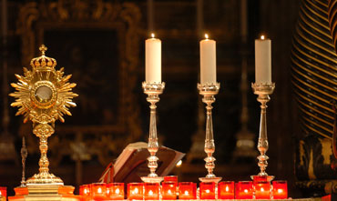 Candles on an altar